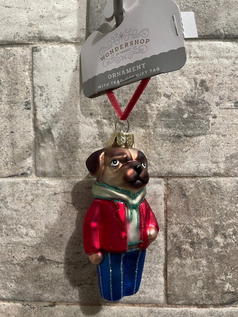 ❤️ WONDERSHOP GLASS DOG ORNAMENT NEW